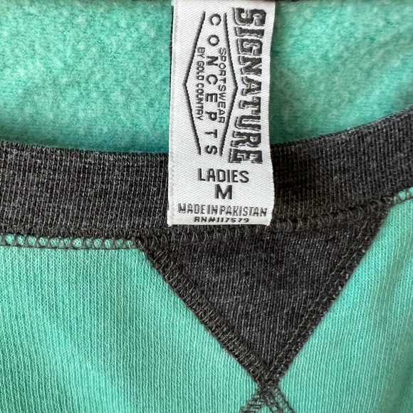 NWT MN State Fair Sweatshirt Green Gray Crew Neck Signature Concepts Size Medium - Picture 2 of 5